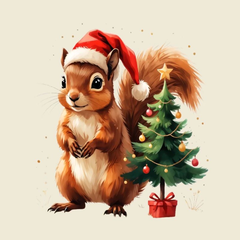 Breloque écureuil de Noël