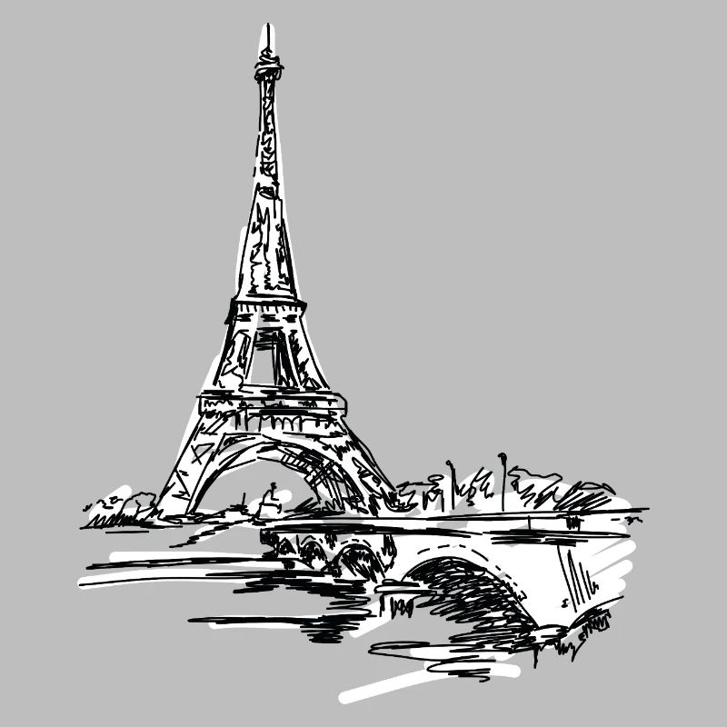 Paris Skyline: Sketchy Eiffel Tower