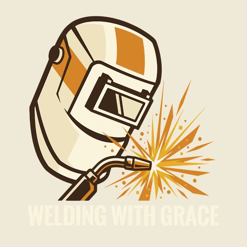 WELDING WITH GRACE Welding Helmet Motif