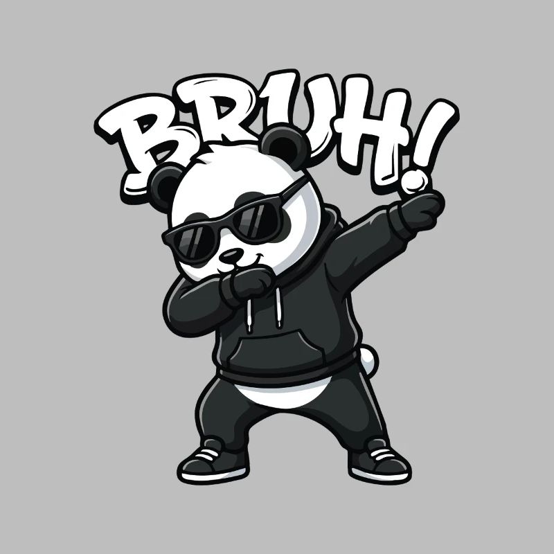 Bruh Panda Dabbing Cool Panda Bär Lustig