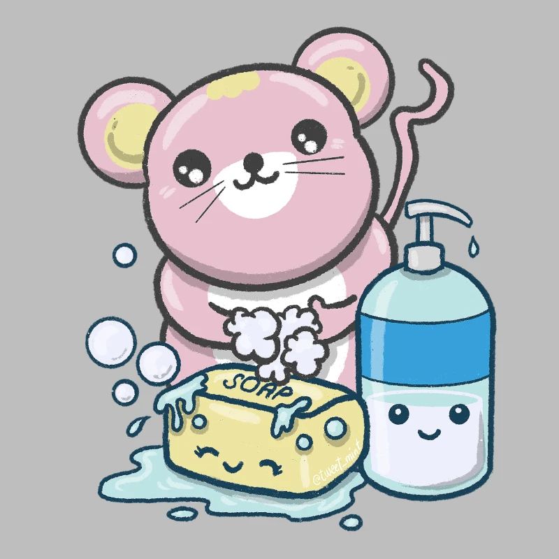 Kawaii Mouse - Mouse Wash Hands