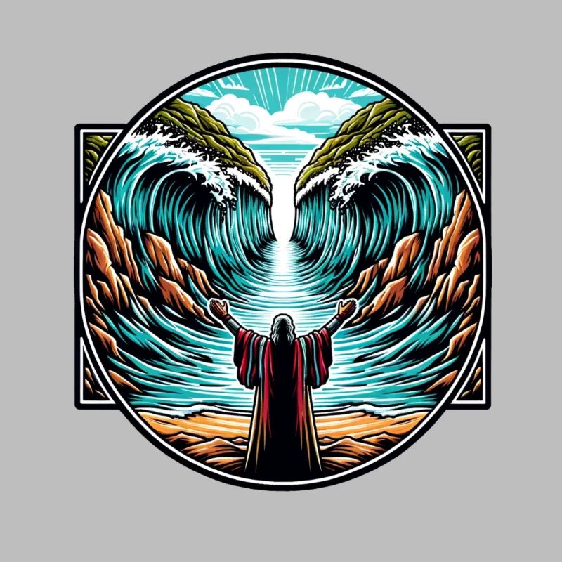 Moïse sépara la mer.