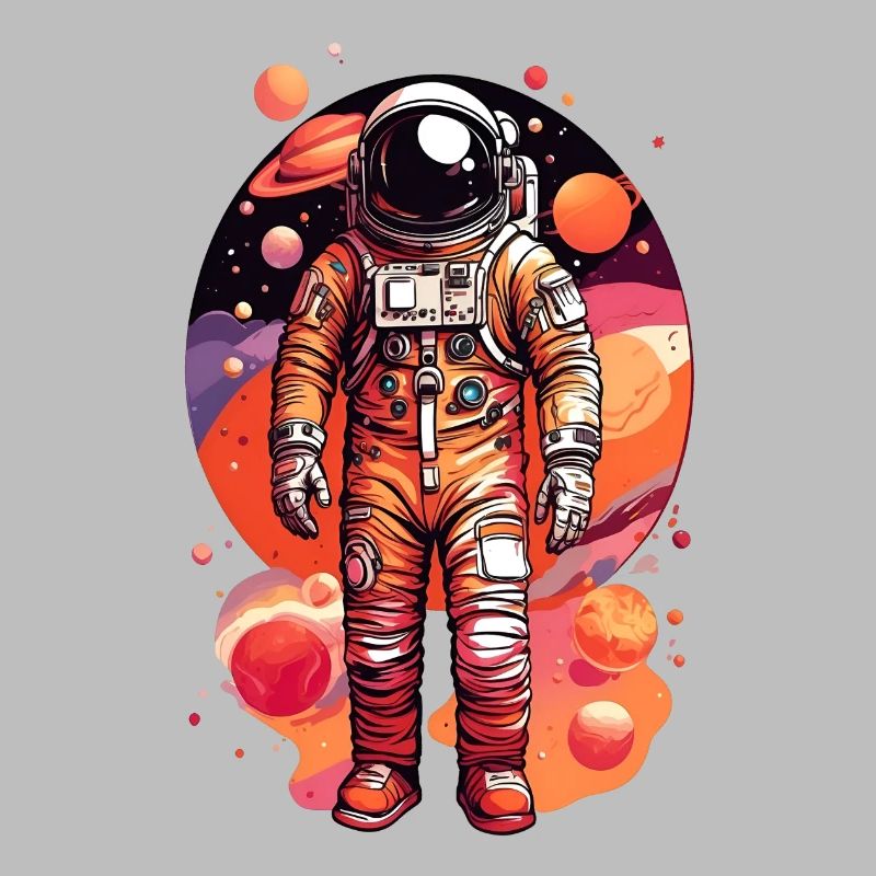 Astronaut with multiple planets