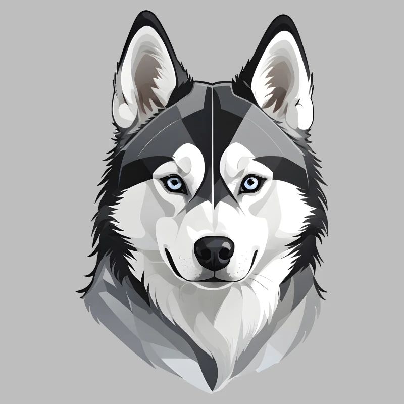Cute Husky Head