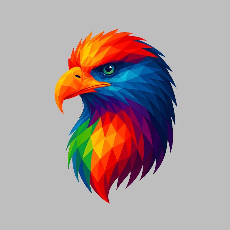 WPAP Polygon Style Animals - Eagle