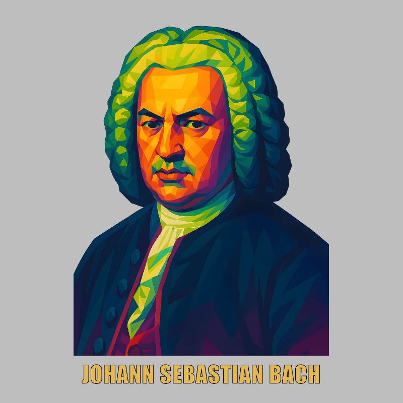 WPAP Polygon Portrait Johann Sebastian Bach