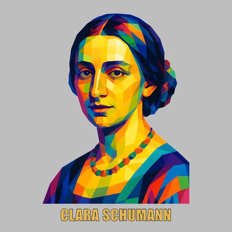 WPAP Polygon Portrait Clara Schumann Compositeur