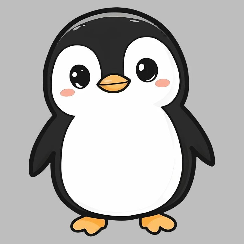 Mignon Adorable Pingouin - Conception de dessin animé charmant