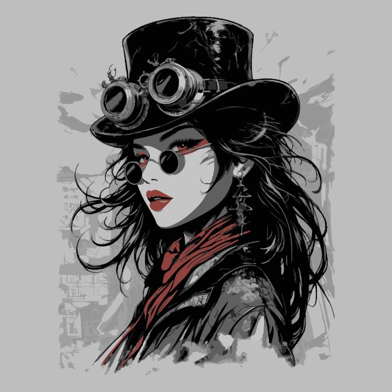 Steampunk Diva mit Goggles