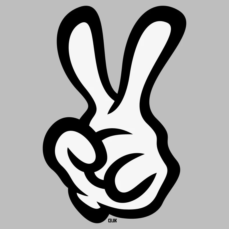Signe de la main de la victoire (Main gauche / POS / 2C)
