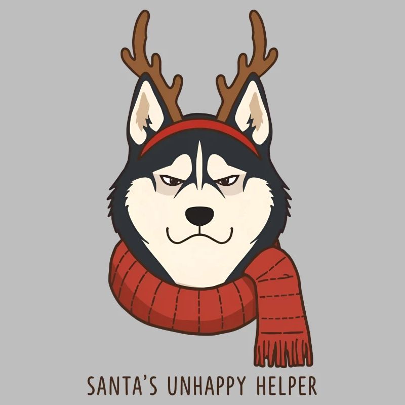 Grumpy Husky – Santa’s Unhappy Helper