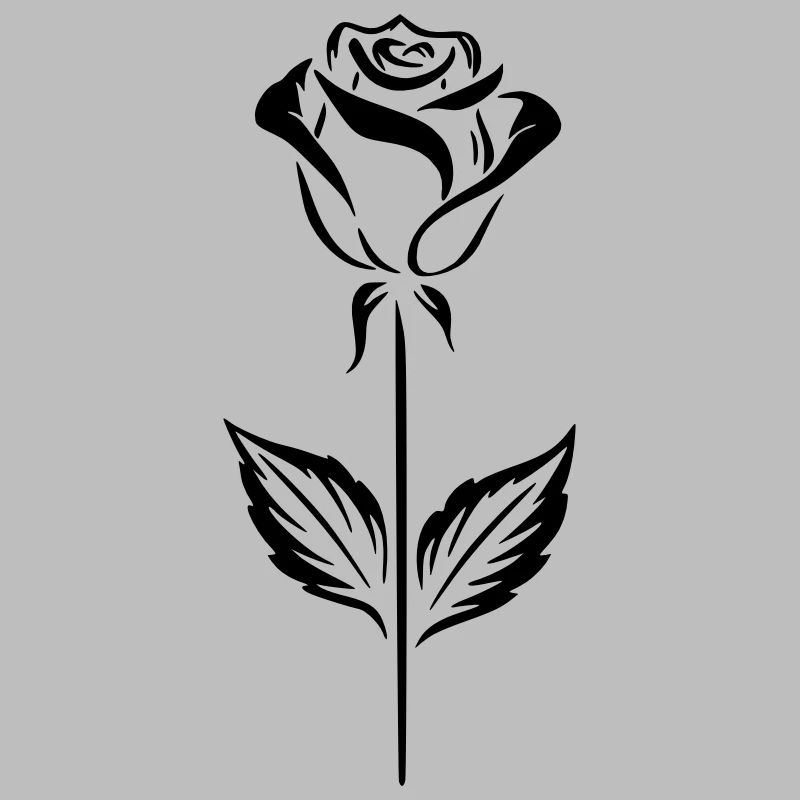Simple black rose design