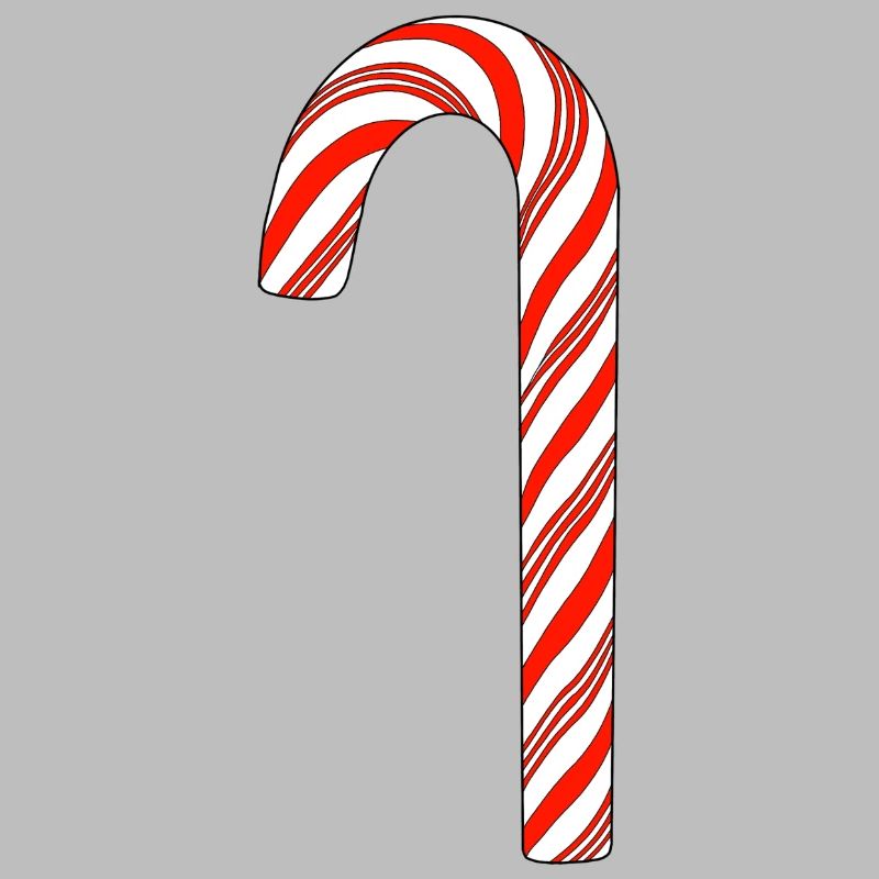 Candy cane red white