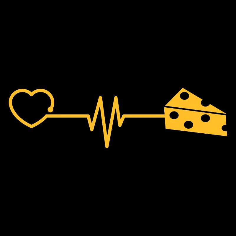 Cheese cheese lover gift funny heartbeat EKG