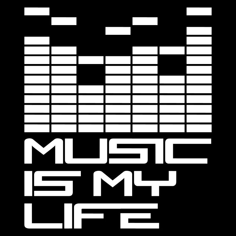 Music is Life Equalizer Bar Waves Music Saying