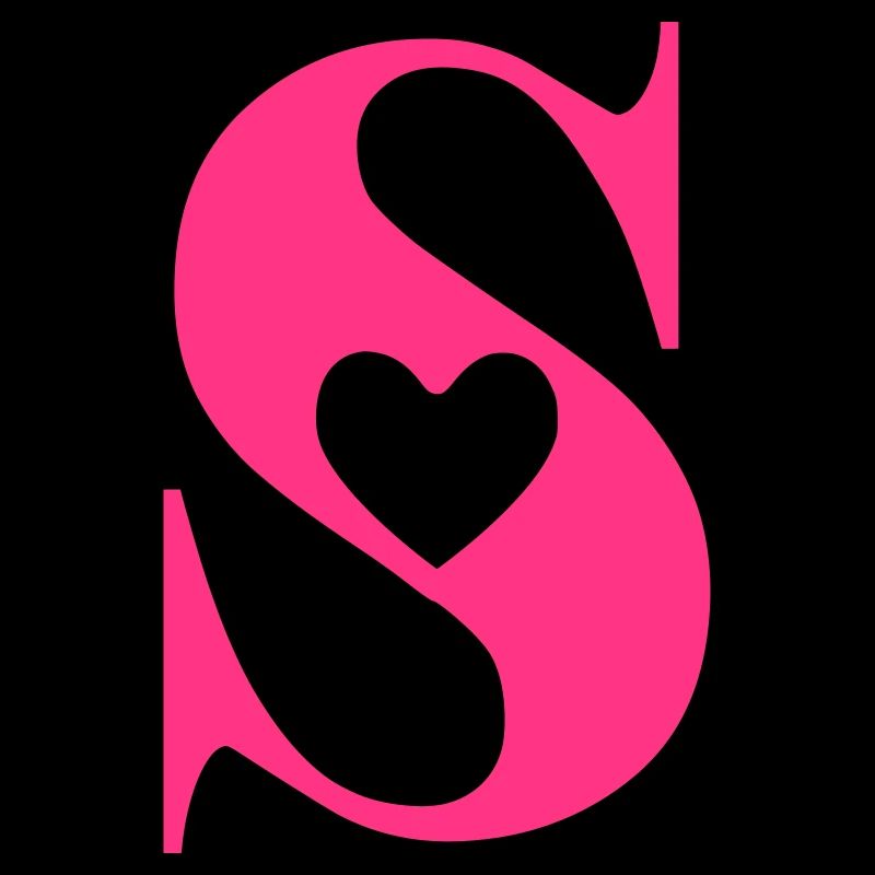 Buchstabe s Anfangsbuchstabe mit Herz