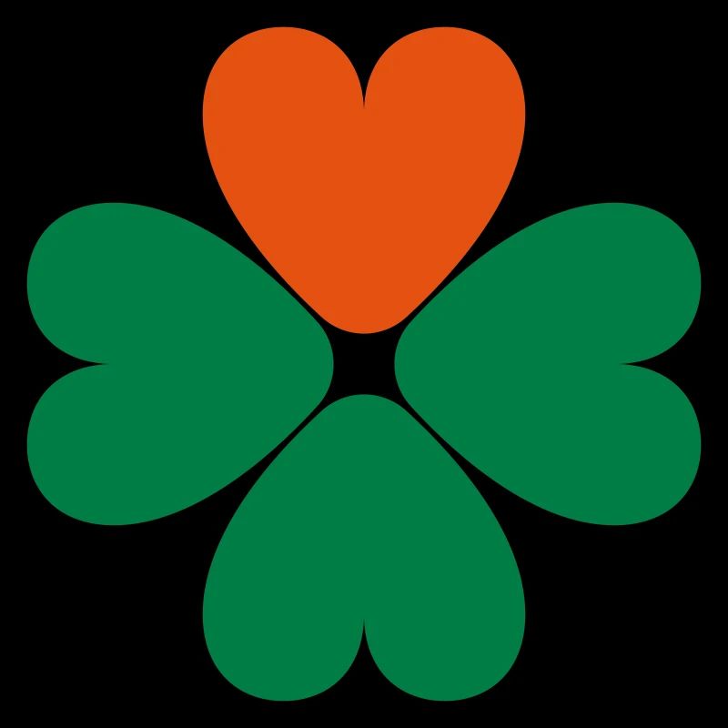 Cœur de trèfle trèfle de la Saint-Patrick