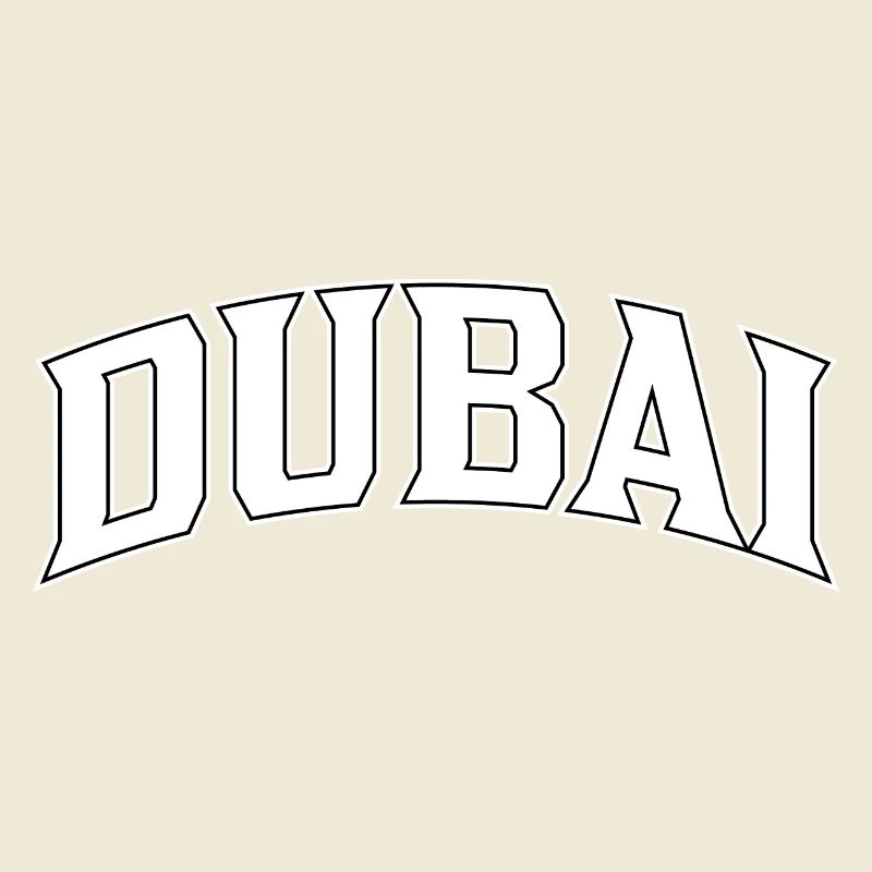 Lettrage de Dubaï dans l’arche