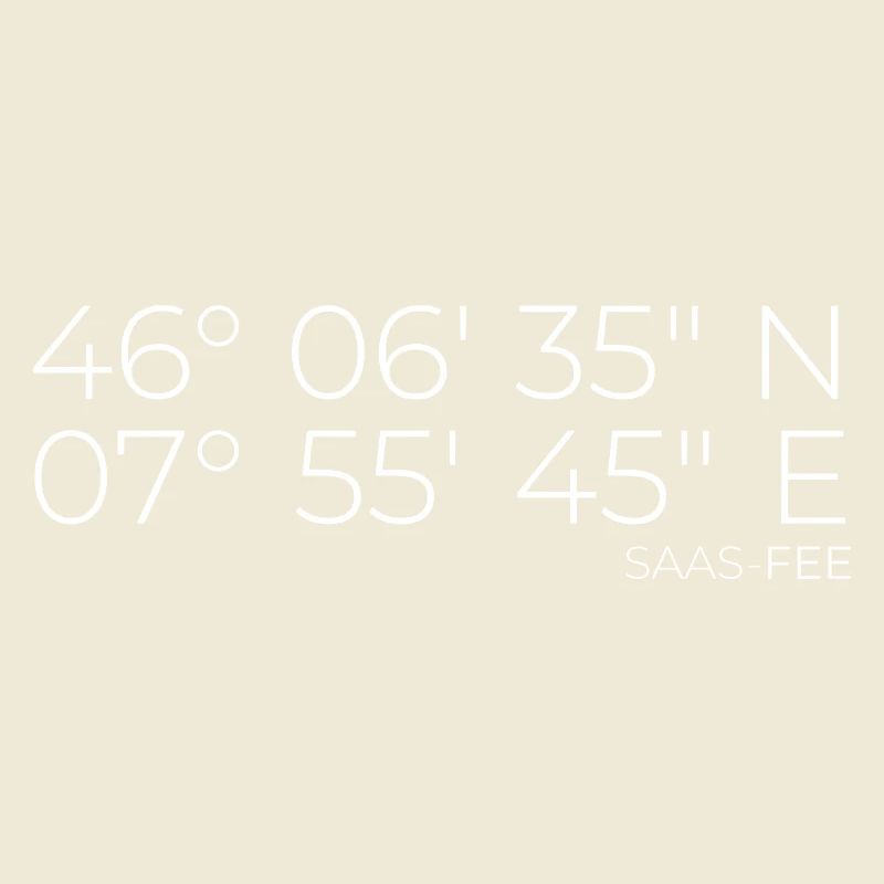 Coordinates Saas-Fee