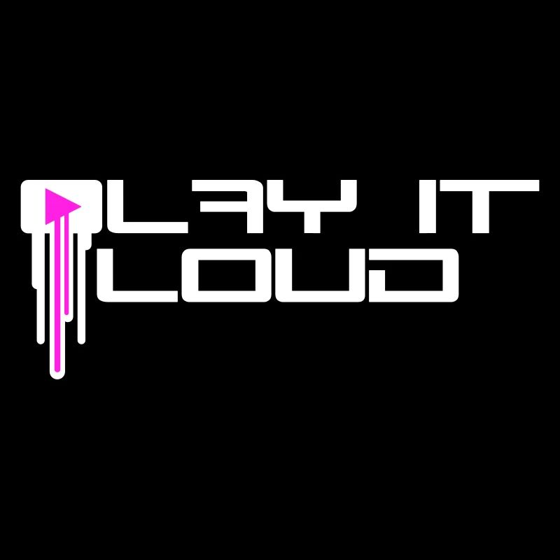Play it loud Play Button Graffiti Spray Loud Music