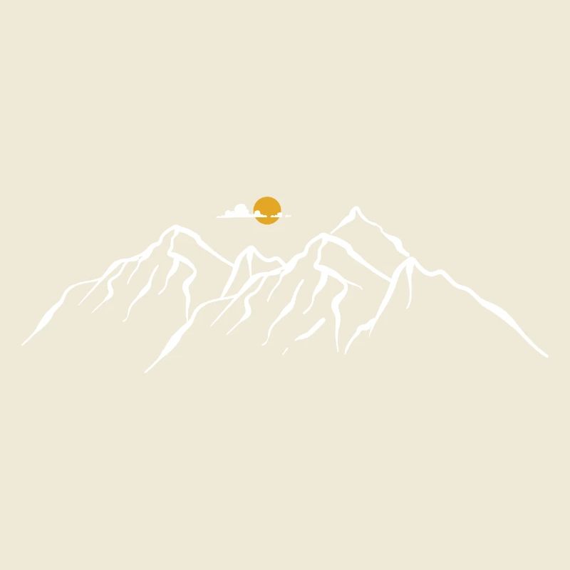 Minimalist Mountain Range Artwork