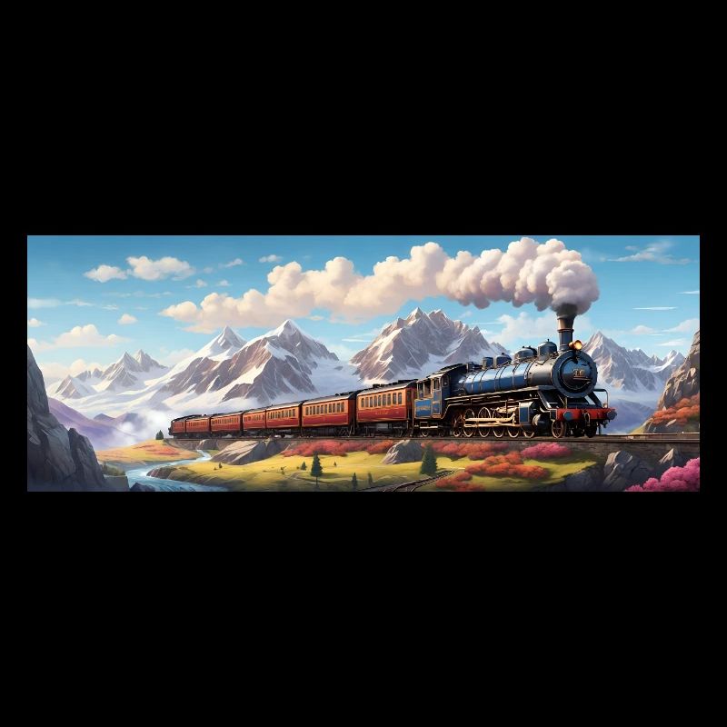 Nostalgischer Eisenbahnzug mit Dampflokomotive