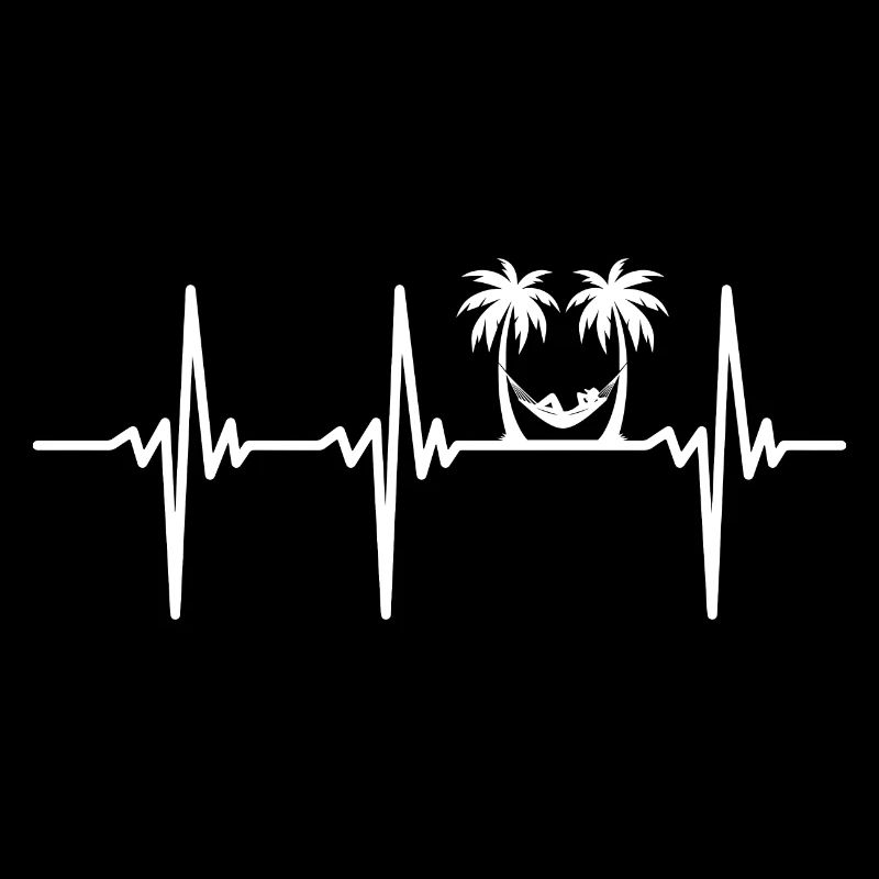 Heartbeat for palm trees and hammock