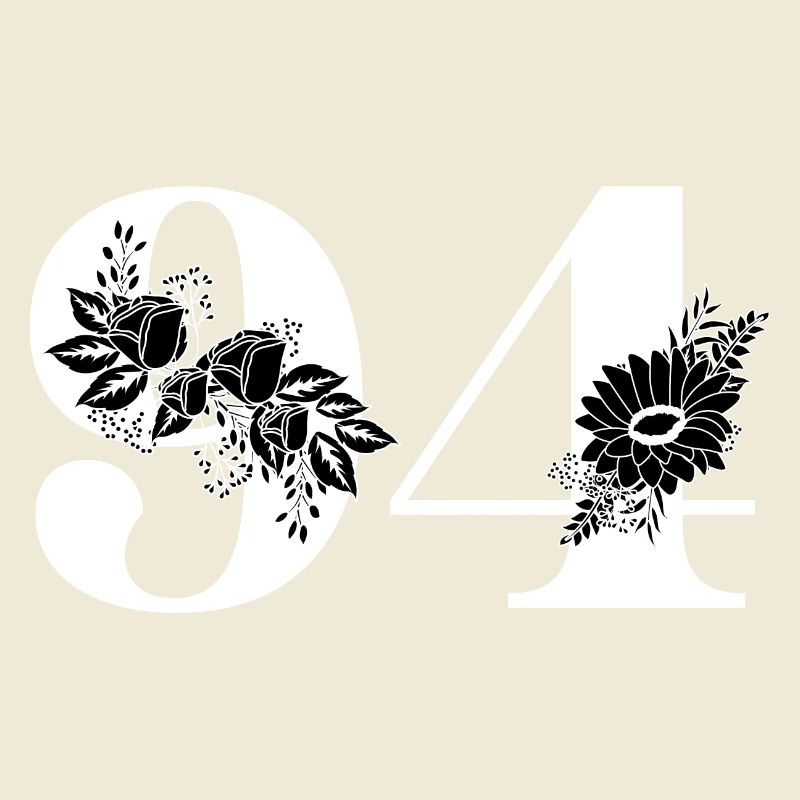 Nummer 94 Schwarze Blumen - 94. Blumengeburtstag