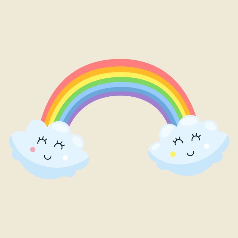 Whimsical Rainbow Clouds