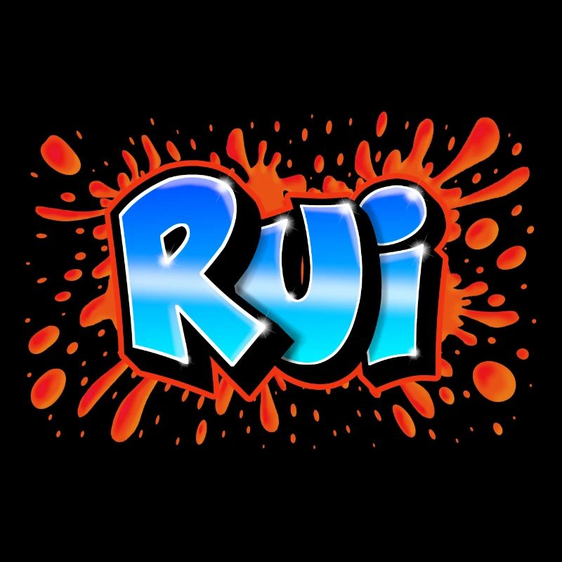 Red Rui+splash Name Graffiti