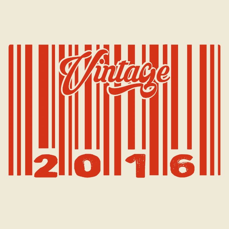 vintage 2016 né en 2016 9 ans bar code anniversair
