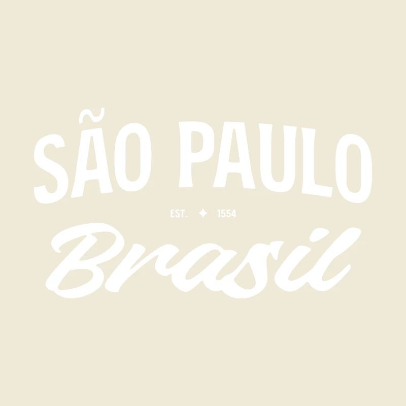 Sao Paulo Brasil Retro Script