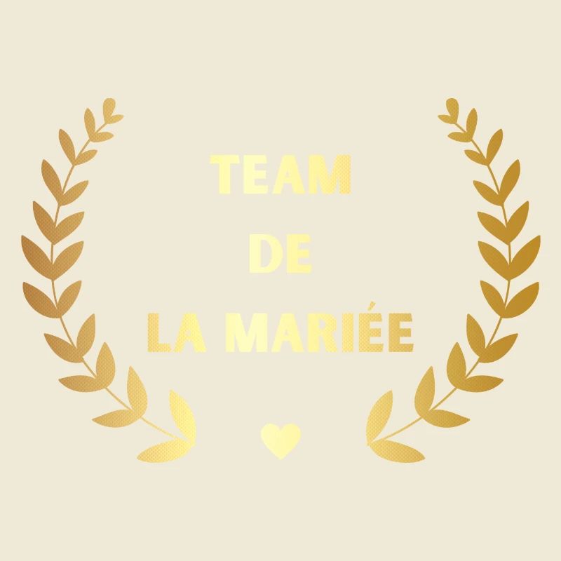Team de La mariée doré -tshirt assorti