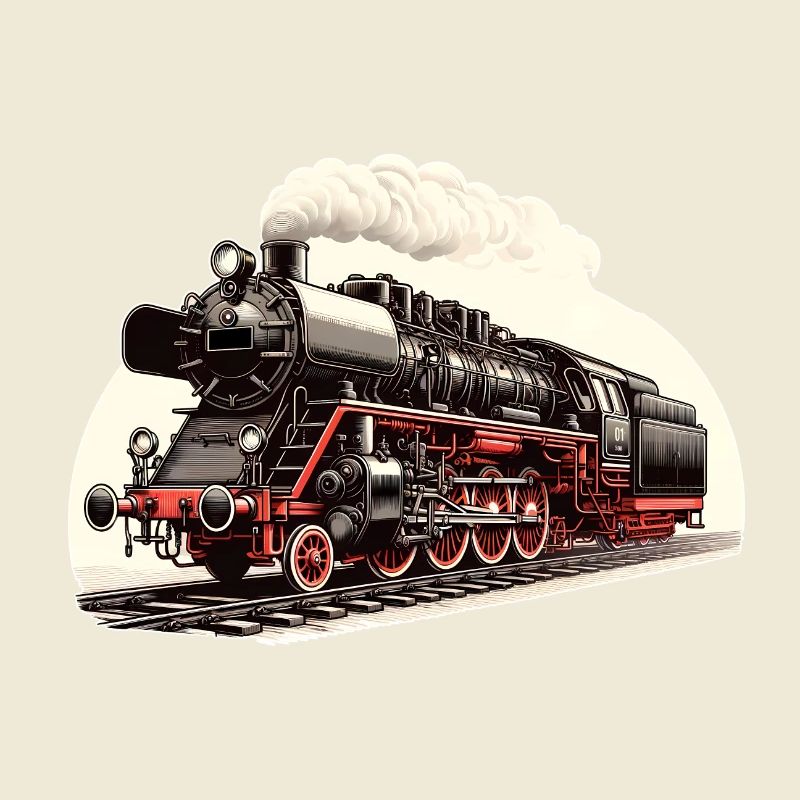 Illustration einer klassischen Dampflok