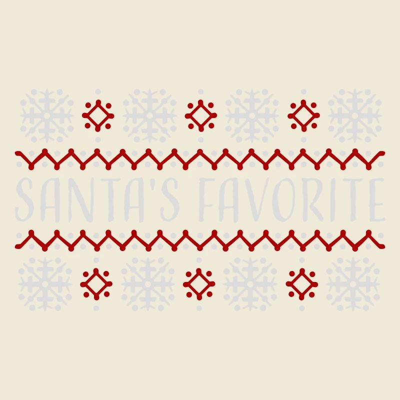 Santa's Favorite Weihnachtspullover Schneeflocken