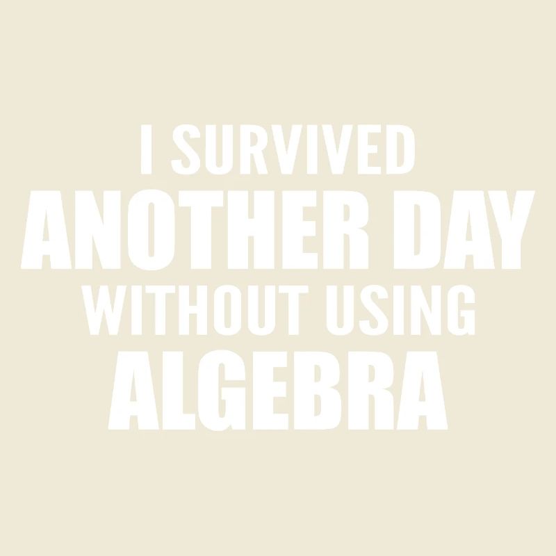 I survived without doing algebra today