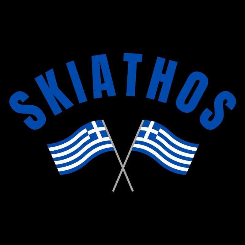 Skiathos Crossed Greek Flags