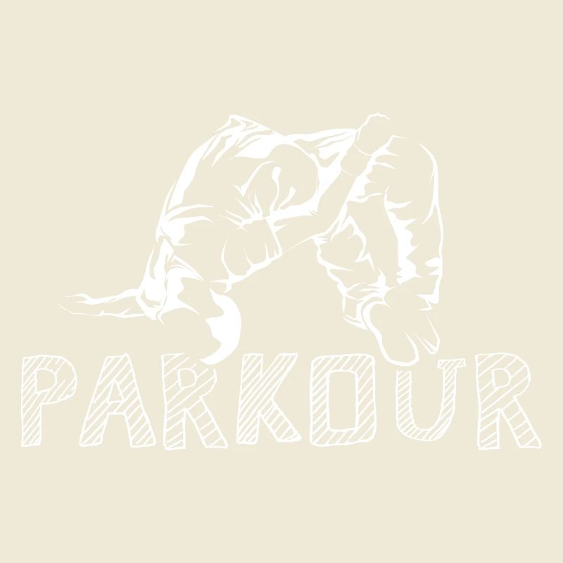 backflip somersault parkour freerunning icon graphic