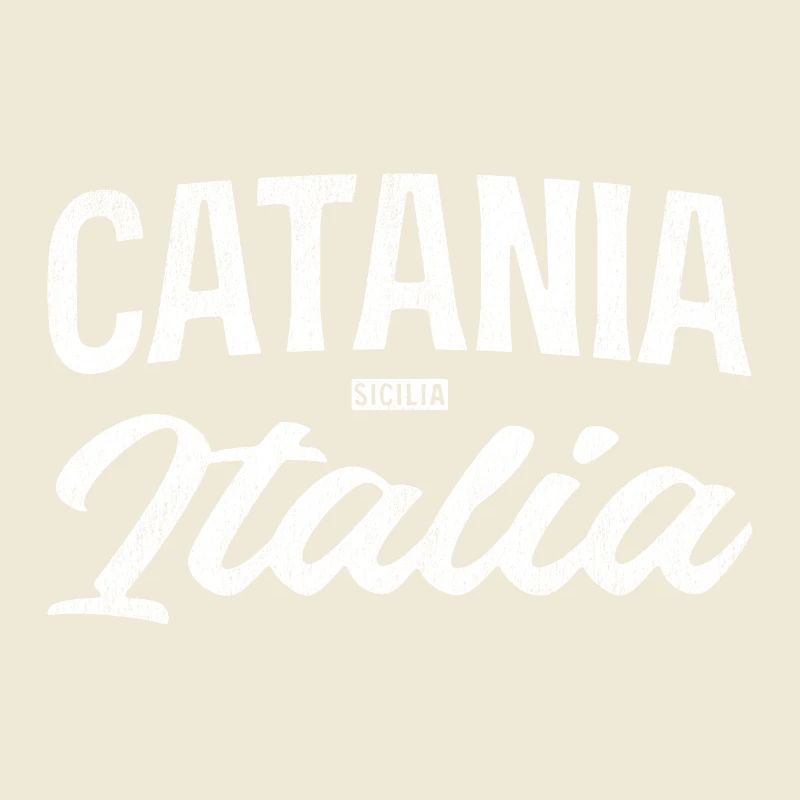Catania Italia Vintage Script