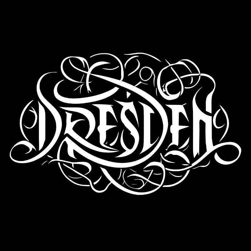 Dresden heavy metal headbanger typography