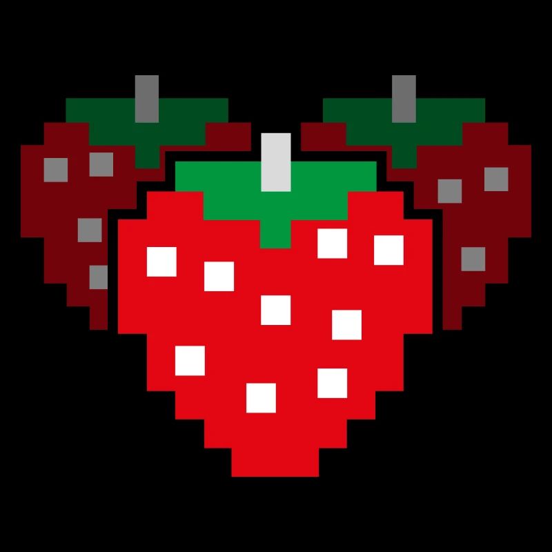 8 Bit Pixel Strawberry 80s jeu vidéo 100 jours de