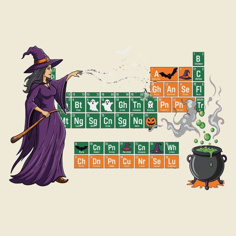 Enchanting Witch and Potion Themed Periodic Table