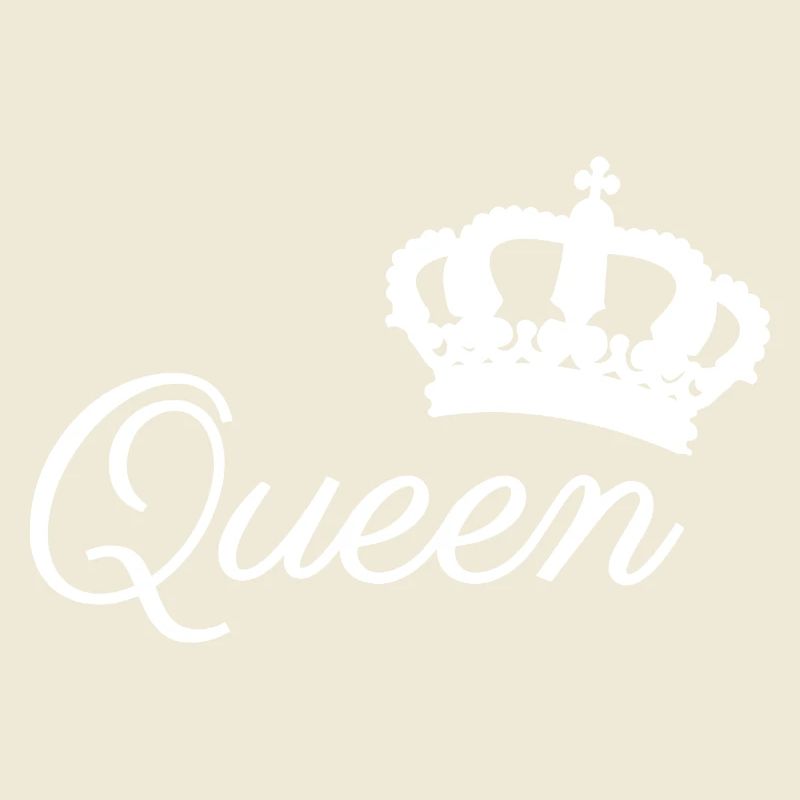 Conception élégante de la typographie de la couronne de la reine