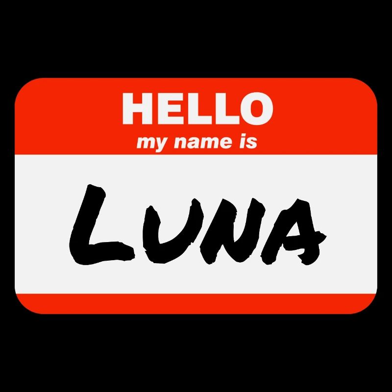 Hello My Name Is Luna Label Name Tag