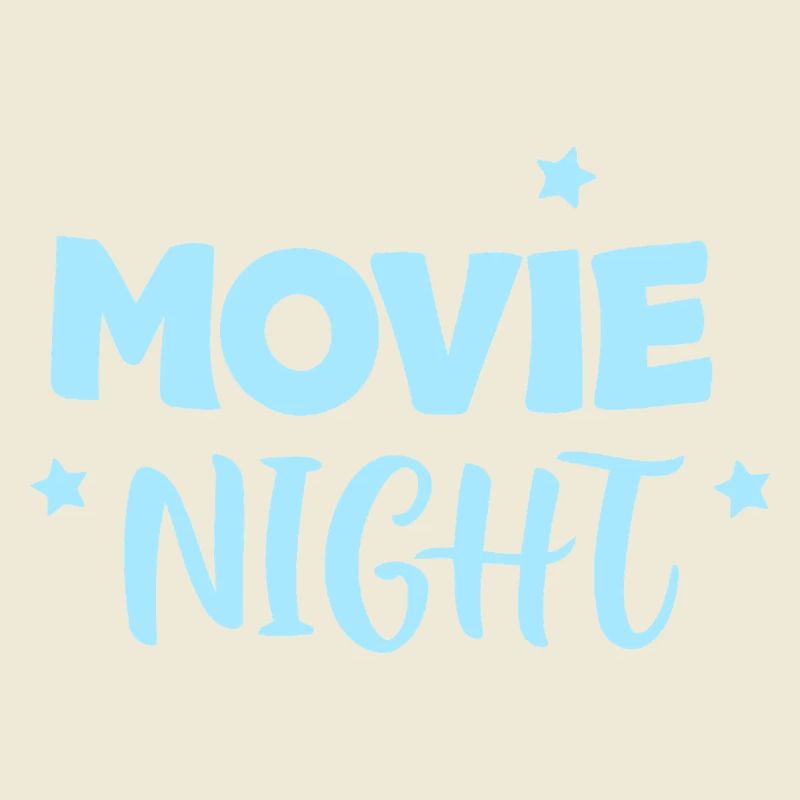 Serata cinema Stelle blu pastello