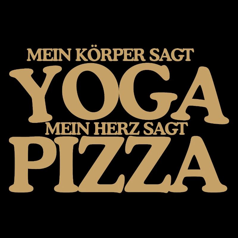 Yoga oder Pizza Lustiger Retro Spruch Design