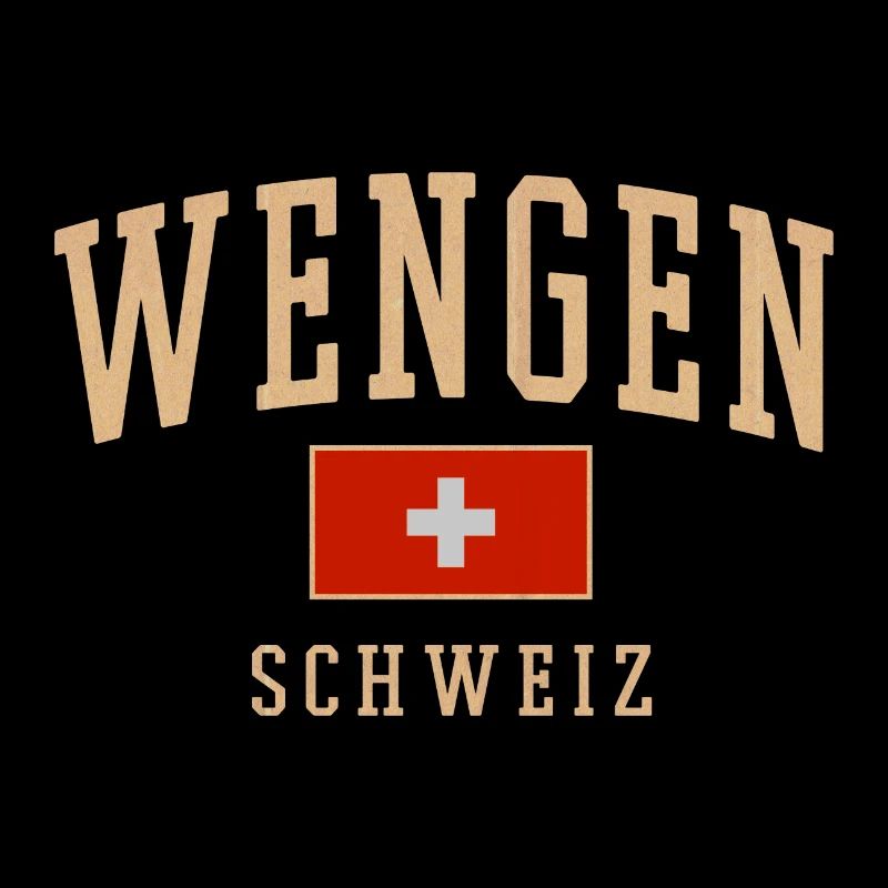 Emblème vintage Wengen Suisse