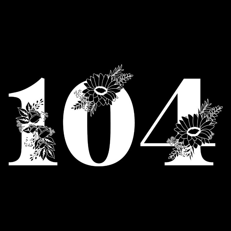Nummer 104 Schwarze Blumen - 104. Blumengeburtstag