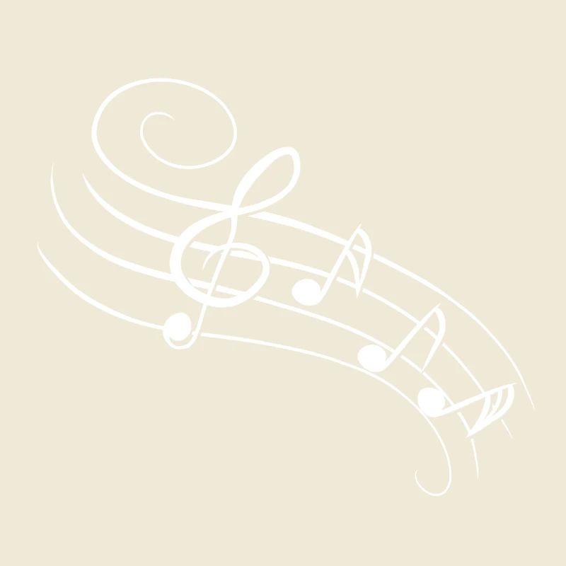 Music notes - white