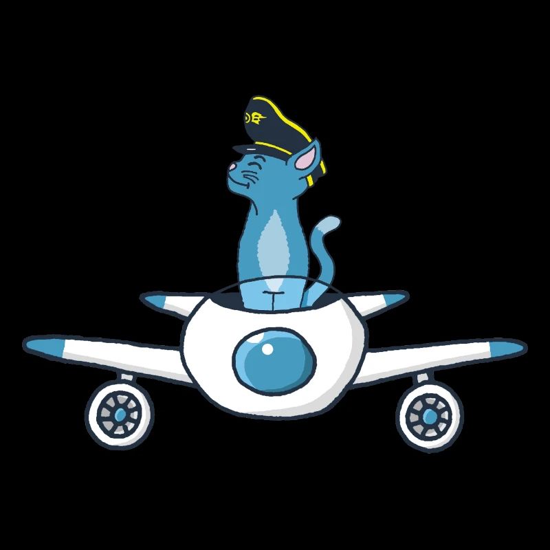 Flugzeugpilot Katze